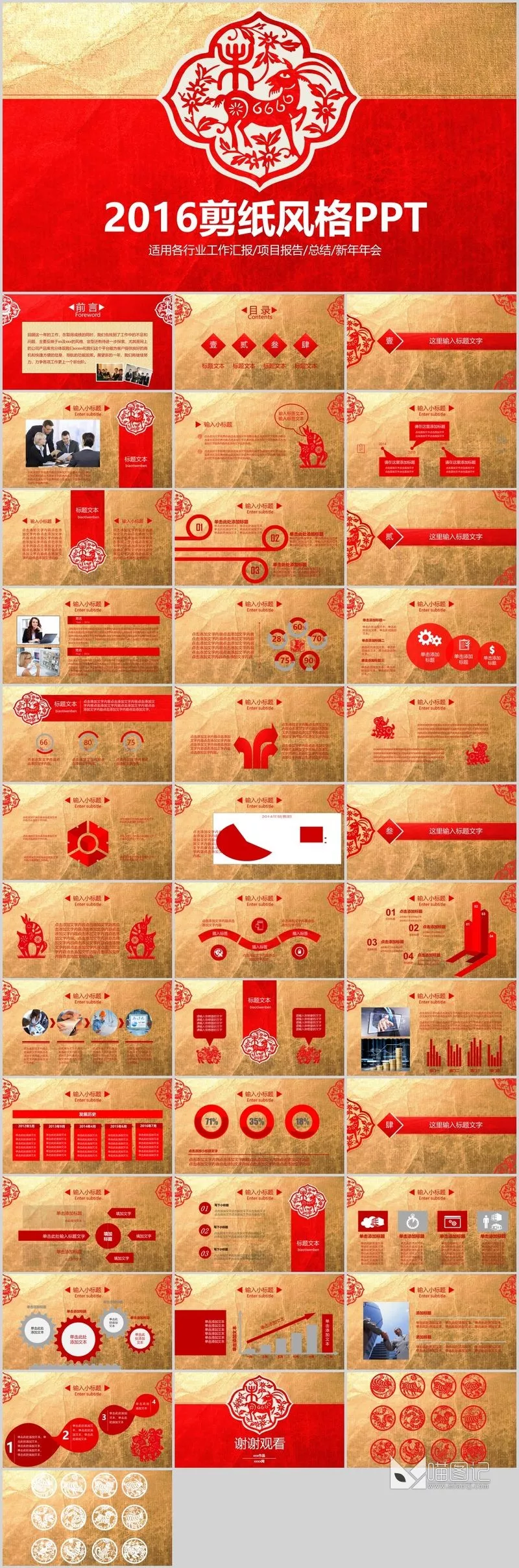 汇报中国风 85 .方案汇报_喵图记