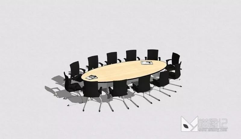 会议桌椅3119_喵图记