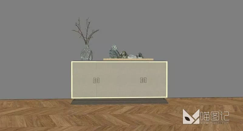 新中式玄关柜ID:44273_喵图记