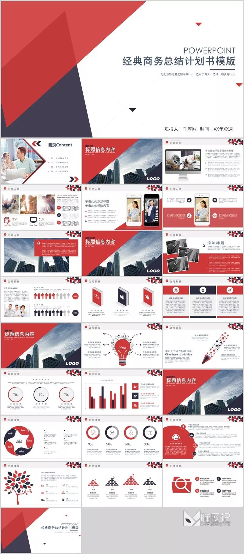 汇报简欧美 45方案汇报_喵图记