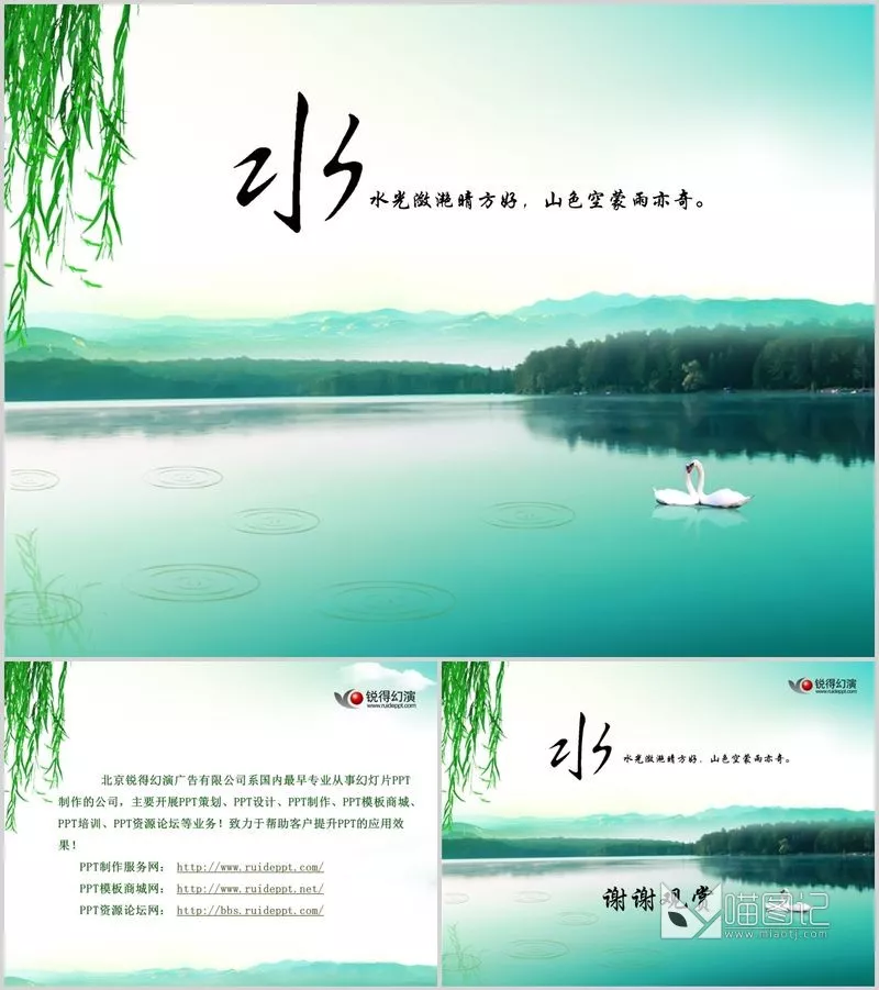 汇报唯美清新5229da19e64cc方案汇报_喵图记