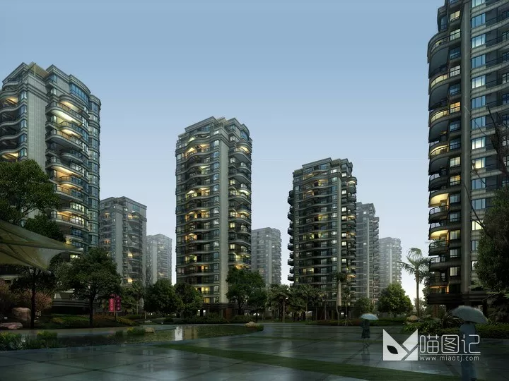 建筑景观PSD效果图2_喵图记