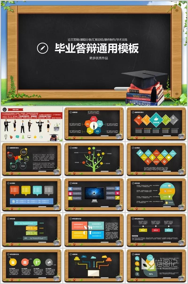 -扁平化风格63汇报答辩_喵图记